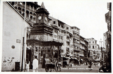 /data/Original Prints/Topography Views, City Views, Landscapes/PARSEE BAZAAR STREET BOMBAY.jpg